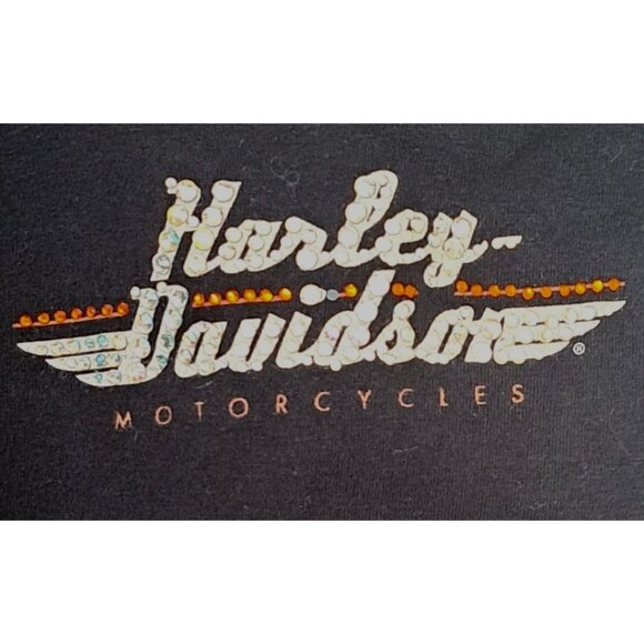 Harley-Davidson Women's XL Black Pull-On Ankle Leggings Logo - Picture 6 of 8